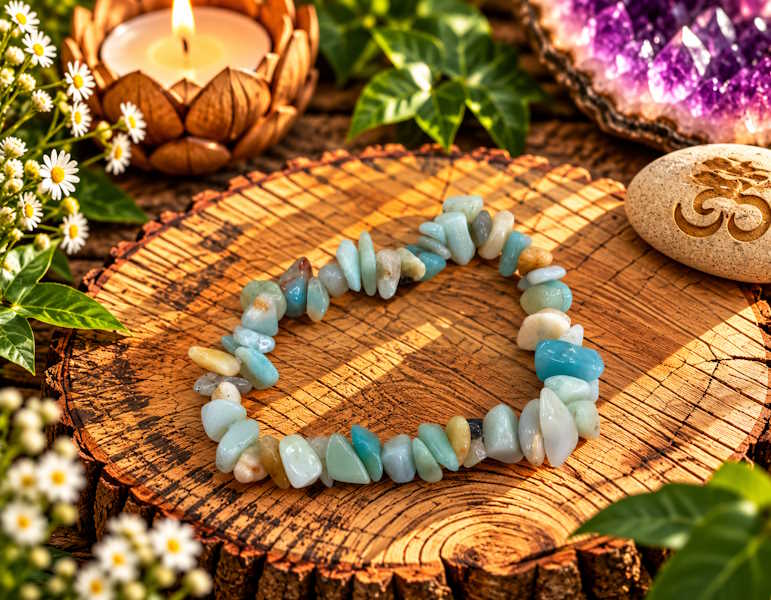 Pulsera chip Amazonita